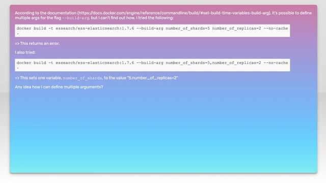 docker build with --build-arg with multiple arguments смотреть онлайн