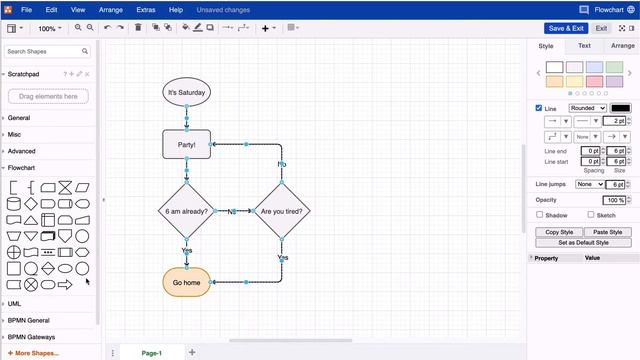 Modifying flowchart connectors in draw.io for Atlassian Confluence & Jira