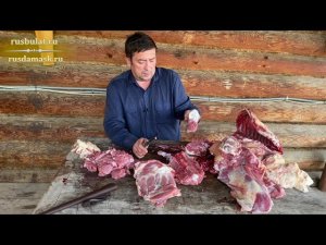 Работа филейным ножом "Судак" по мясу - вырезание жил