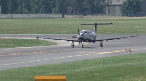 Pilatus PC-12/47E landing at Graz Airport | G-PKHA
