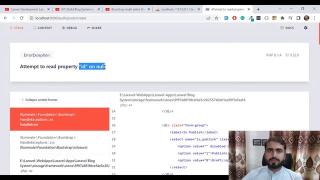 (14) Create Post Page | Build Blog System in Php Laravel