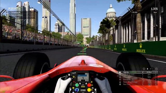 F1 2017 Onboard - Cockpit View - Marina Bay Street Circuit - Singapore - 2004 Ferrari F2004 смотреть онлайн