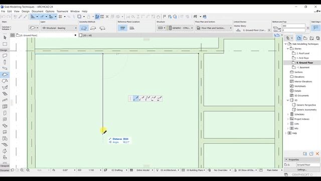 Adding and removing the slab section in archicad 24 | смотреть онлайн