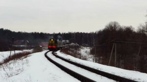 Тепловоз ЧМЭЗ-2129 с пригородным поездом №6703 Владимир - Тумская (Владимирская область)