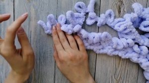 ? ОБРАБОТКА КРАЯ ПЛЕДА ИЗ АЛИЗЕ ПУФФИ (alize puffy) УЗОР ПЛЕТЁНКА