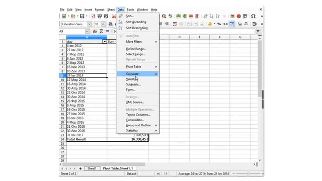 libreoffice calc group dates in months смотреть онлайн