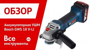 Аккумуляторная угловая шлифмашина Bosch GWS 18 V-LI