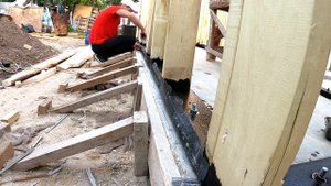 ПАРЕНЬ возводит мастерскую своими руками  - ЧАСТЬ 5