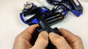 Обзор  налобного фонаря работающего на двух аккумуляторах 18650 с зумом на базе светодиода XM-L T6.