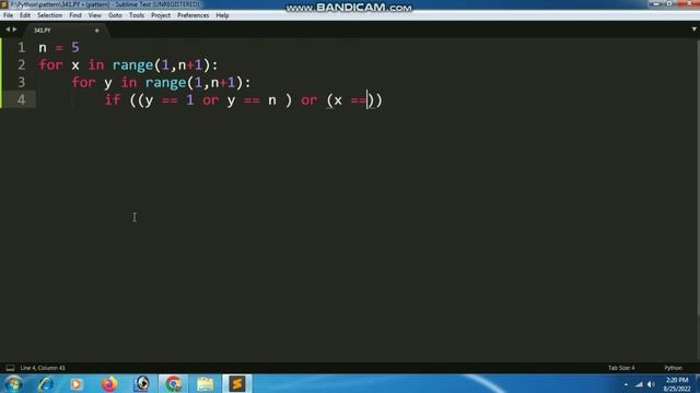 #79 Python Programs to Print Pattern | Print Number Pyramid Star Triangle Diamond and Alphabets.