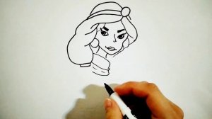 Как нарисовать Жасмин из мультики Алладин. How to draw Jasmine from the cartoon Aladdin. Жасмин.
