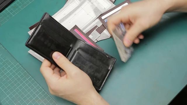 Как я рассчитывал размеры карманов под карты на кошельке бифолд Вырезка из ранее отснятого материал