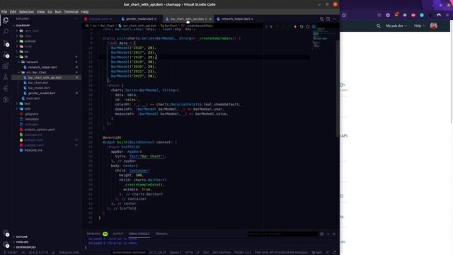 Flutter - Let's Deals with Gender Rest API and Draw the Bar Chart || API || Flutter with Bar Chart#