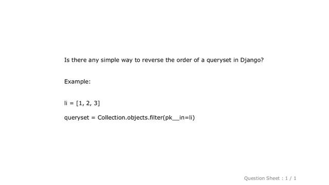 Django : Reverse Queryset Order in Django смотреть онлайн