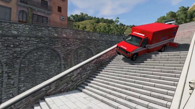 Автомобили протим множество ступенек в низ BeamNG drive смотреть онлайн