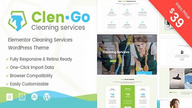Elementor Cleaning Services WordPress Theme - Clengo | Themeforest Website Templates and Themes