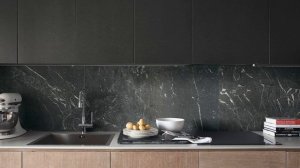 Керамогранит на кухни.  Дизайн пола, фартука и стен в модных оттенках.