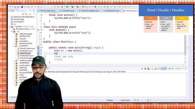 Final vs Finally vs Finalize in JAVA
