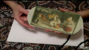 Tutorial: Decoupage su targa di vetro con effetto neve (decoupage on glass sheet)