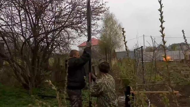 самодельный сваебой для забивания заборных столбов смотреть онлайн