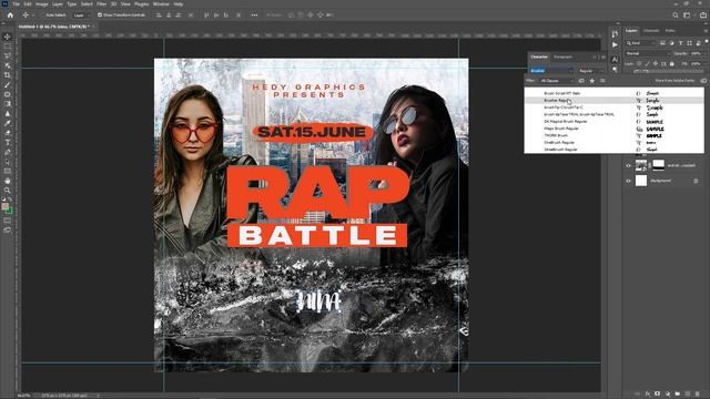 How to Design RAP BATTLE Flyer on Adobe PhotoShop for Night Club Party (FREE DOWNLOAD) смотреть онлайн