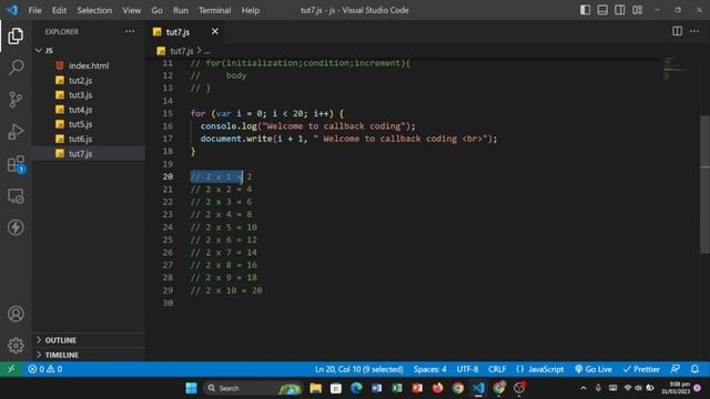 For Loop in JavaScript | JavaScript Complete Course For Beginners # 07 | Iterative Statement