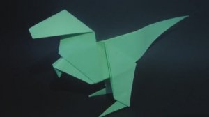 Как сделать динозавра из бумаги. Оригами Тираннозавр.mp4