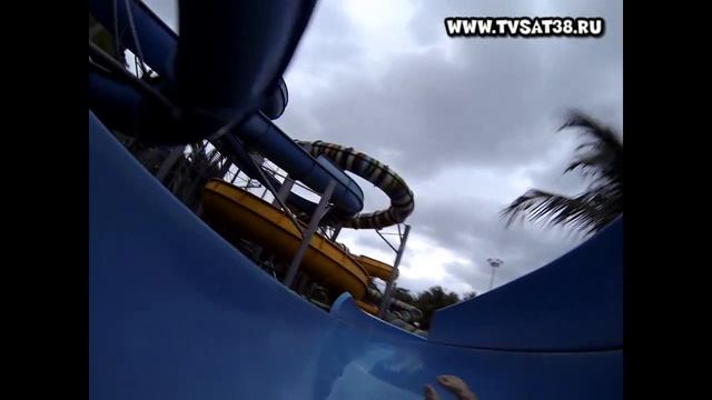 Аква парк Винперл, Вьетнам. Шестая горка синяя. смотреть онлайн