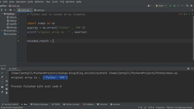 Array elements encoding with Python #arrays #pythonlibraries