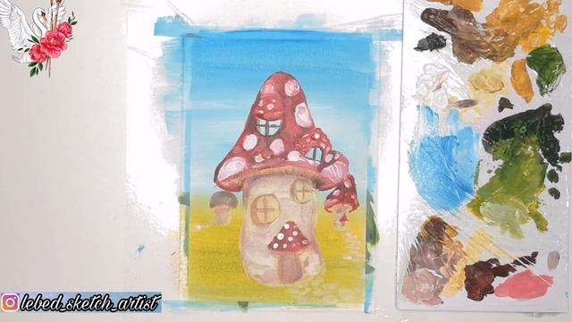 Рисуем сказку/сказочный гриб ? смотреть онлайн