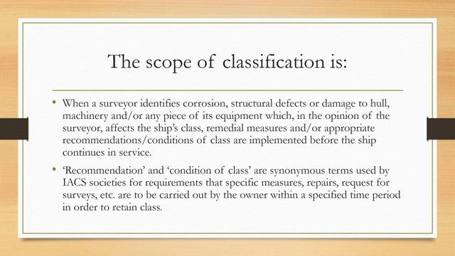 Classification Surveys - Knowledge for mariners and seafarers смотреть онлайн