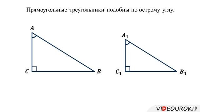 Подобие прямоугольных треугольников решение задач