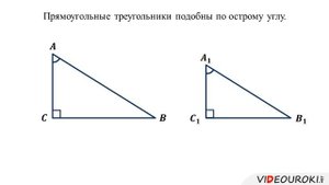 Первый признак подобия треугольников