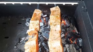 Вкусная семга на гриле gratar
