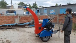 Тест измельчителя веток У-450 с двигателем 25л.с.!
