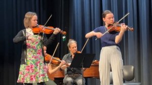 Bach double; Mary & Frances; February 2, 2024. The girls are thirteen.