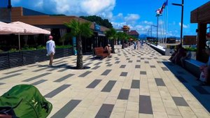 Обстановка пляжа Дагомыс июнь 2023 новая набережная