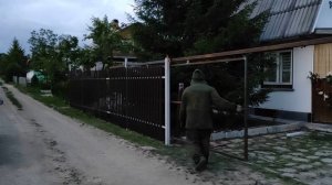 Откатные ворота со съёмной балкой.
