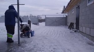 СМБ 1 Нева, мотоблок Луч, двигатель 15 ЛС, опять снег