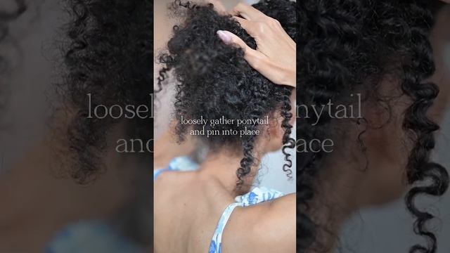 Try this Romantic Hairstyles for Curly Hair | curly hair bangs tutorial #shorts