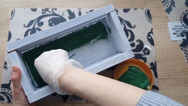 Покраска состаренное дерево / декоративный ящик -часть 2/ покраска ящика своими руками