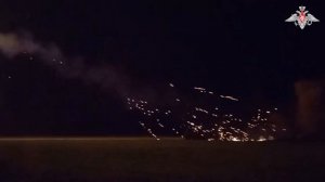 Ночная работа расчёта РСЗО «Ураган»