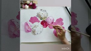 Учимся рисовать пионы акварелью.