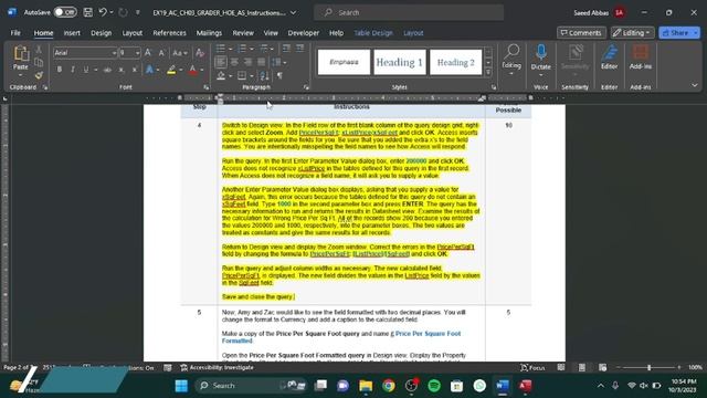 Exp19_Access_Ch03_HOEAssessment - Property Sales 1.0 | Access Chapter 3 Hands-On Exercise Assessmen