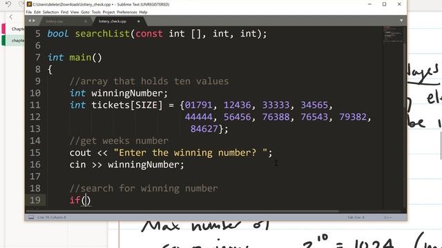 92 - Coding example, searching arrays in c++ смотреть онлайн