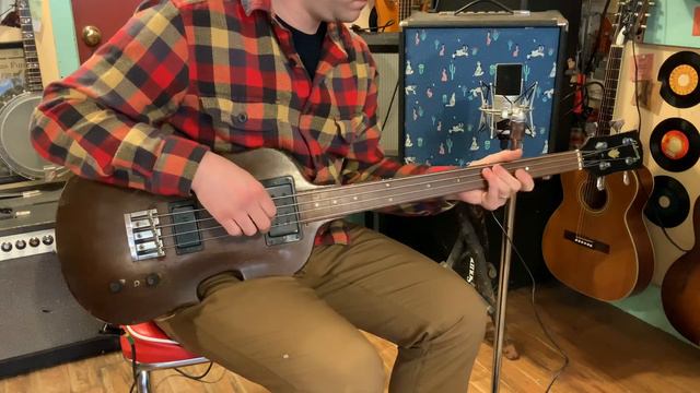 1969 Gibson EB-1 fretless electric bass guitar (modded) смотреть онлайн