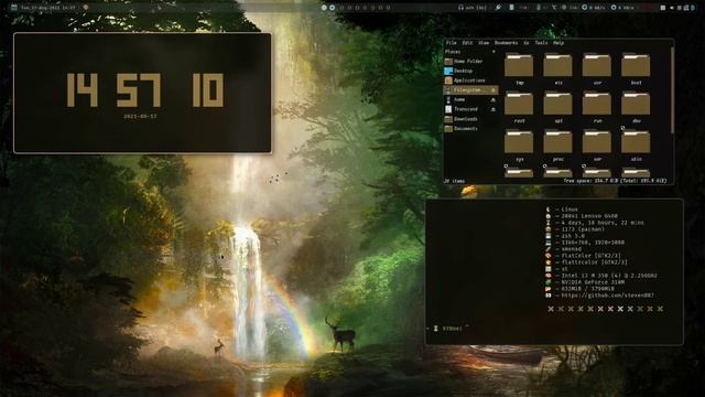 My Arch Linux + XMonad WM + Colorschemes changer custom scripts смотреть онлайн
