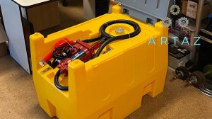 Мини АЗС для бензина 220-240л. насос 12V, шланг 4м, авт. пистолет, пластиковый с крышкой GTK-240_12V