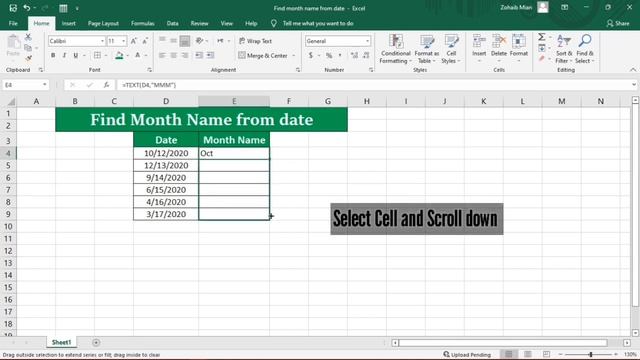 How To Find Month Name From Date In Excel (Easy To Learn)