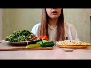 MUKBANG | Лапша, салат, овощи  |